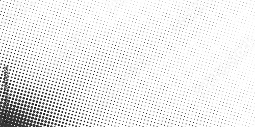 Bild auf Leinwand Abstract black halftone dot cluster forming central gradient density with soft f