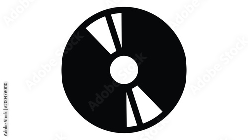 Tableau sur toile Documentary film disc icon isolated on white background