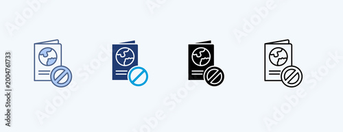 Deportation Multiple Icon Illustration Vector