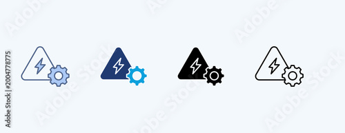 Tableau sur toile Service Outage Multiple Icon Illustration Vector
