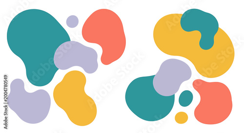 Colorful abstract shapes and blobs 16.