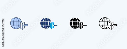 Fotografie Network Gateway Multiple Icon Illustration Vector