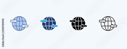 Network Traffic Multiple Icon Illustration Vector