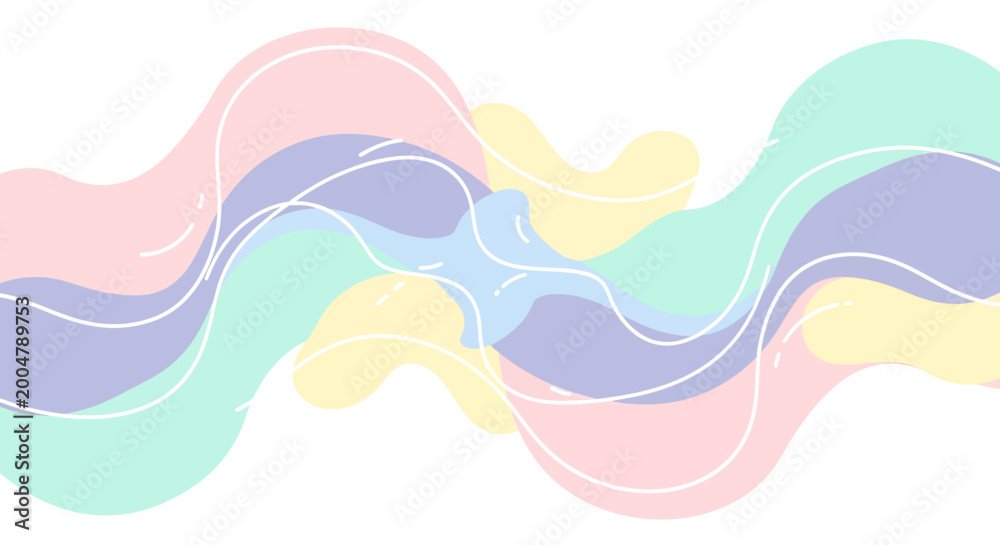 Fototapeta premium Colorful wavy lines pattern design.