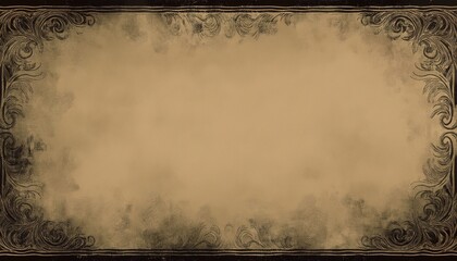 vintage grunge old paper texture with black border for creative designs