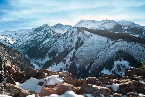 Принти на полотні snow covered mountains