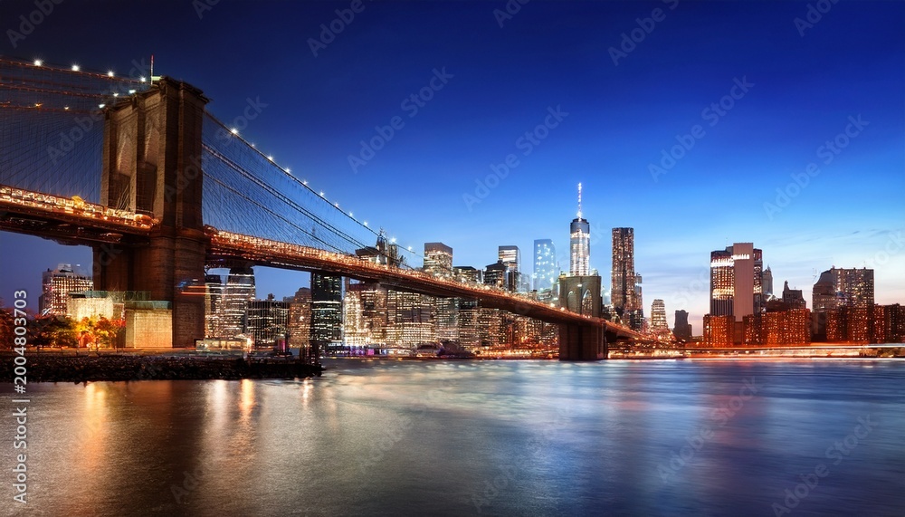 Fototapeta premium brooklyn bridge at night