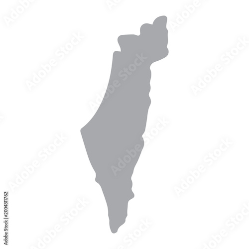 Tableau sur toile Israel Palestine Map Shape