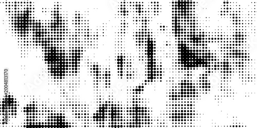 Black halftone dots create a smooth gradient fading upward into a white background, forming a clean abstract texture.