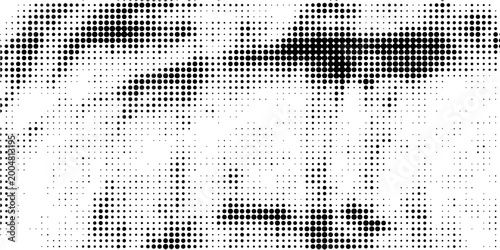 Black halftone dots create a smooth gradient fading upward into a white background, forming a clean abstract texture.