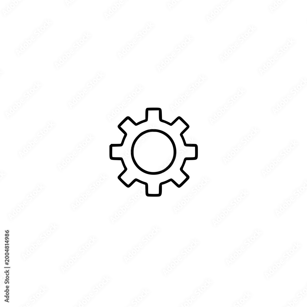 Fototapeta premium Bold Circuit Gear Network Technology Icon