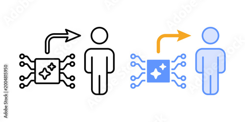 Fotografie AI escalation to supervisor icon