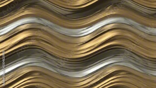Gold silver and black wavy abstract pattern