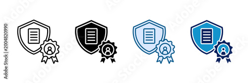 Canvas Print Authentic Identity Icon Set Multiple Style Collection