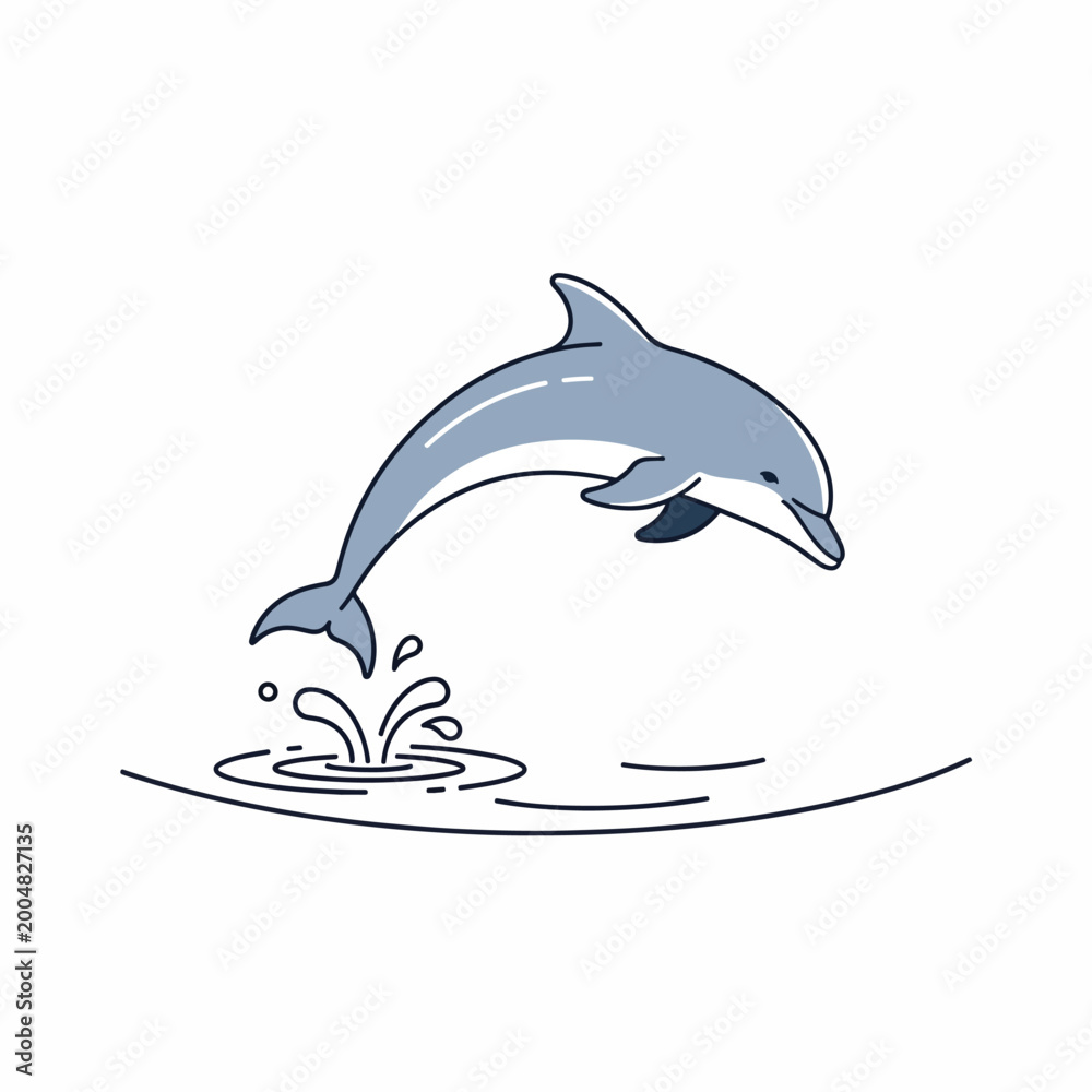 Fototapeta premium Dolphin jumping out of water.