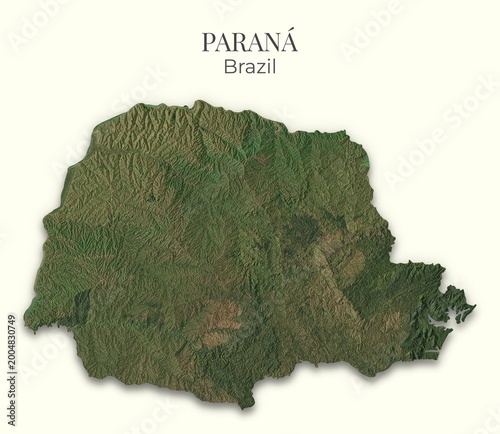 Foto Parana Shaded Relief Map