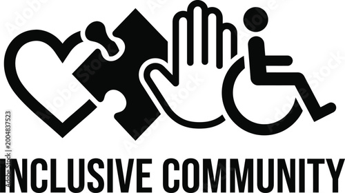Inclusive special needs banner vector support community and accessibility graphics