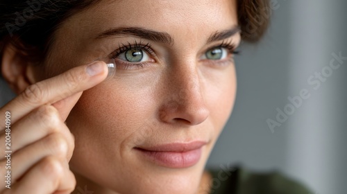 Applying contact lenses a step-by-step guide for first-time users at home lifestyle close-up beauty routine
