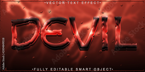  Devil Inferno Dark Typography Style Vector Fully Editable Smart Object Text Effect