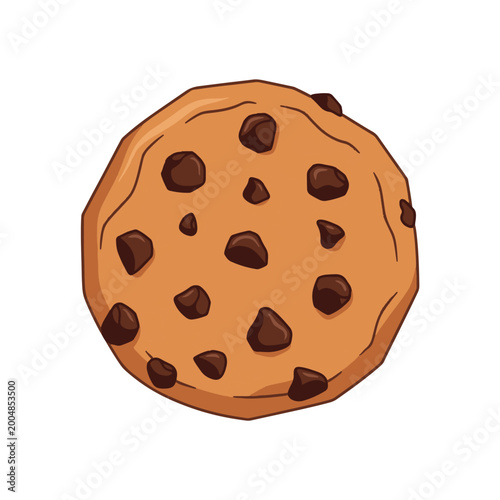 Konstfotografi Chocolate Chip Cookie Closeup View.