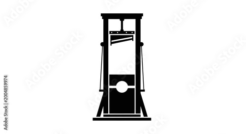 A guillotine on a white background