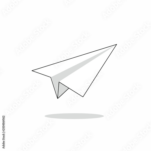 Paper Airplane Flying Through Air.