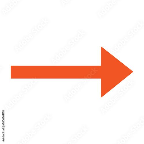 Free Download Large orange arrow pointing right on white background - GFXLoad