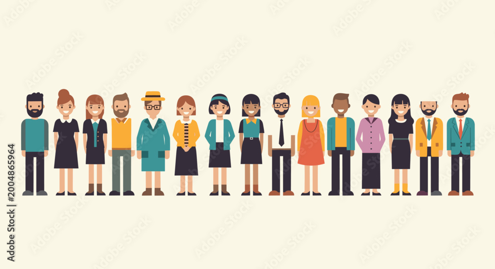 Fototapeta premium Diverse cheerful people representing community and teamwork for business projects and presentations