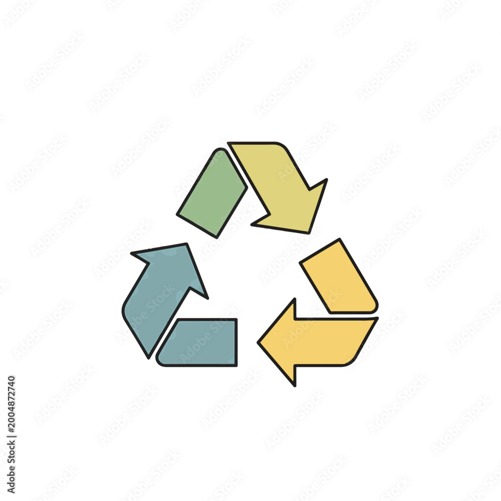 Fototapeta premium Recycling Symbol Made of Arrows.