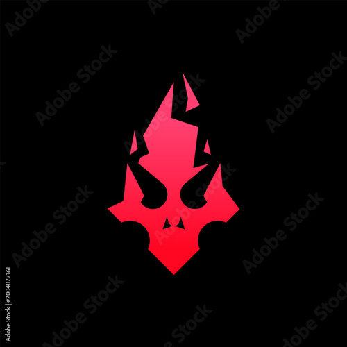 Red Skull Fire Logo