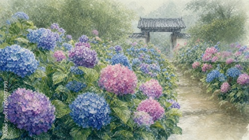 lavender field in spring