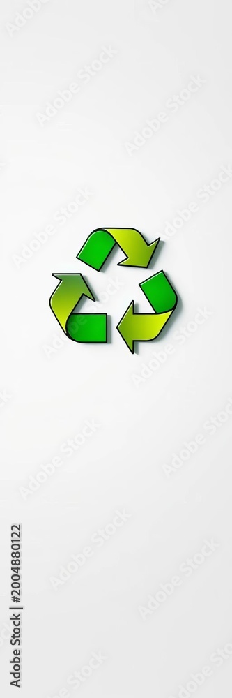 Fototapeta premium Recycling icon isolated on a light background, ||green recycling symbol, waste management
