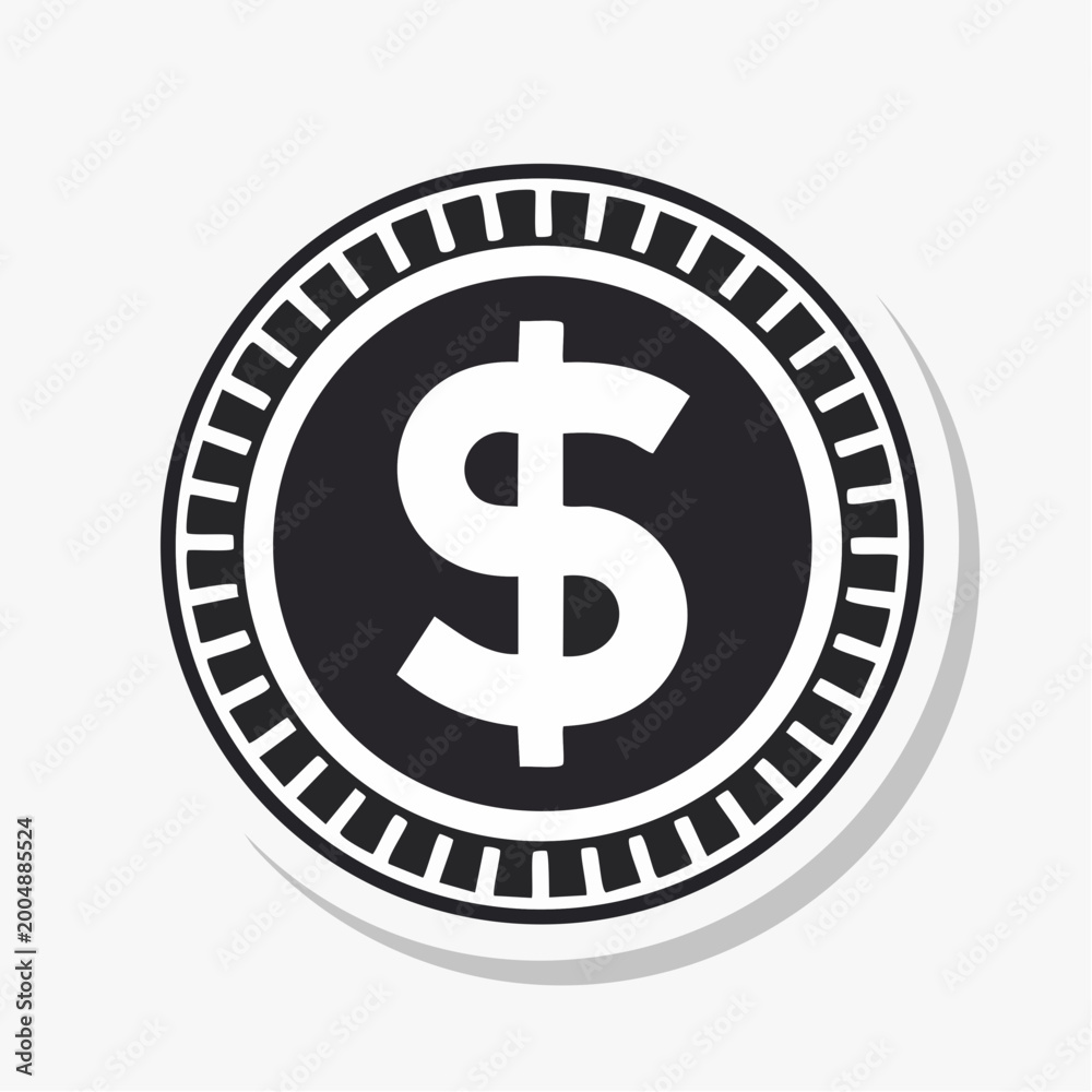 Fototapeta premium Dollar Coin Icon
