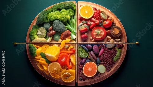 Healthy Eating Plate - A Colorful Guide to Balanced Nutrition.