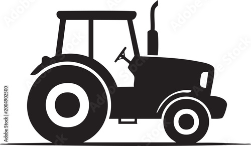 Tractor, Farm Tractor, Black Tractor Icon, Agricultural Vehicle, Tractor Silhouette