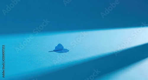 Minimalist Blue Cloud Shape with Dramatic Light and Shadow