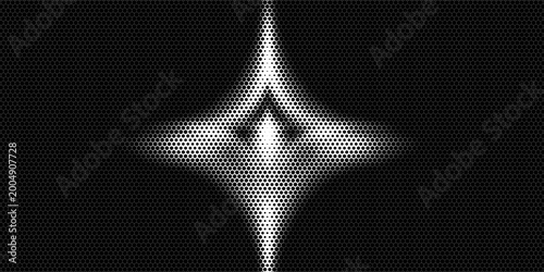 Fotografie Hexagon halftone gradient texture