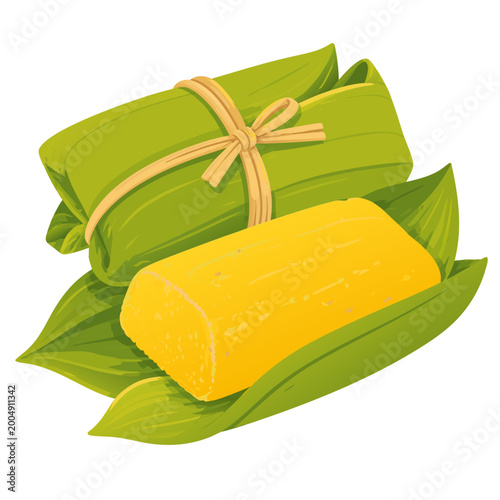 Pamonha Flat Vector Illustration Festa Junina Food