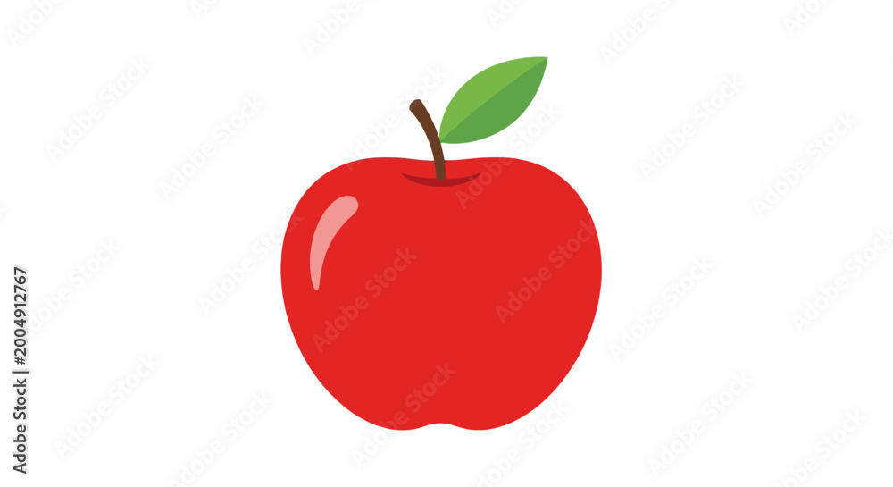 Fototapeta premium A bright red apple fruit.