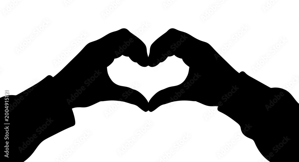 Obraz premium Hands making a heart shape with their fingers