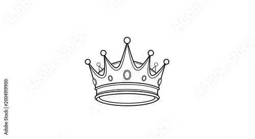 Fotografi Royal Crown Icon Outline Vector Illustration