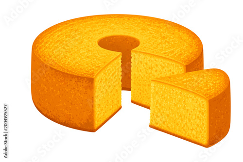 Bolo de Milho Flat Vector Illustration Festa Junina
