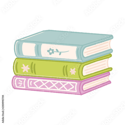 Handdrawn Illustration of  Stack Book
