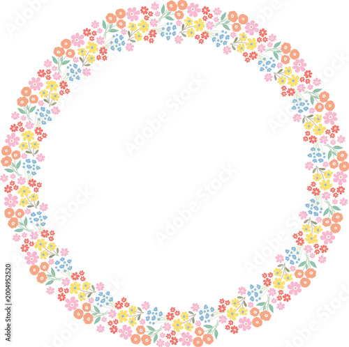 Elegant cute flower wreaths and floral frames. Perfect for weddings, invites, spring designs and botanical art. 