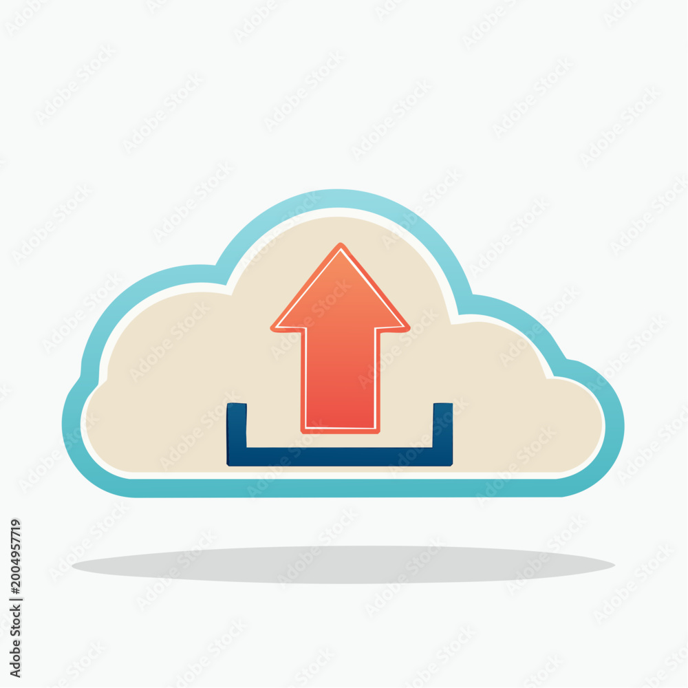 Fototapeta premium Cloud Upload Icon