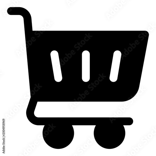 Shopping cart icon for ecommerce, shopping and checkout
