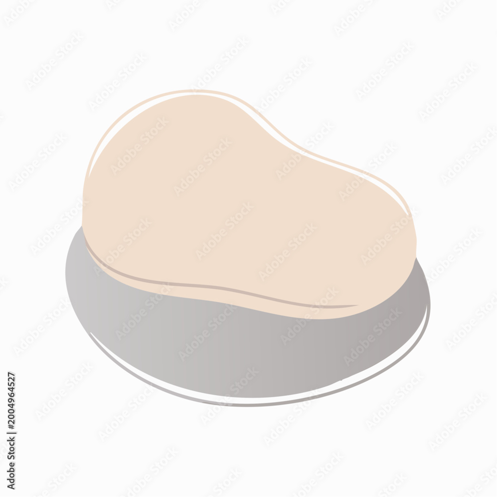 Fototapeta premium Abstract organic shape with soft shadow