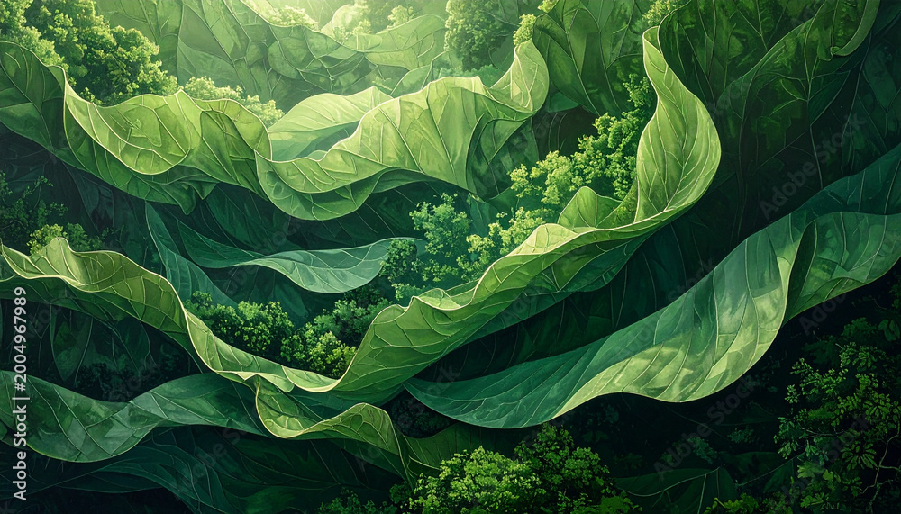 Obraz premium Abstract green foliage