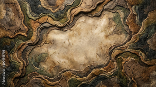 Abstract Terrain Texture Earth Tones Forming Organically