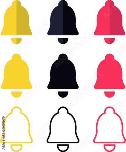 set of bell icons